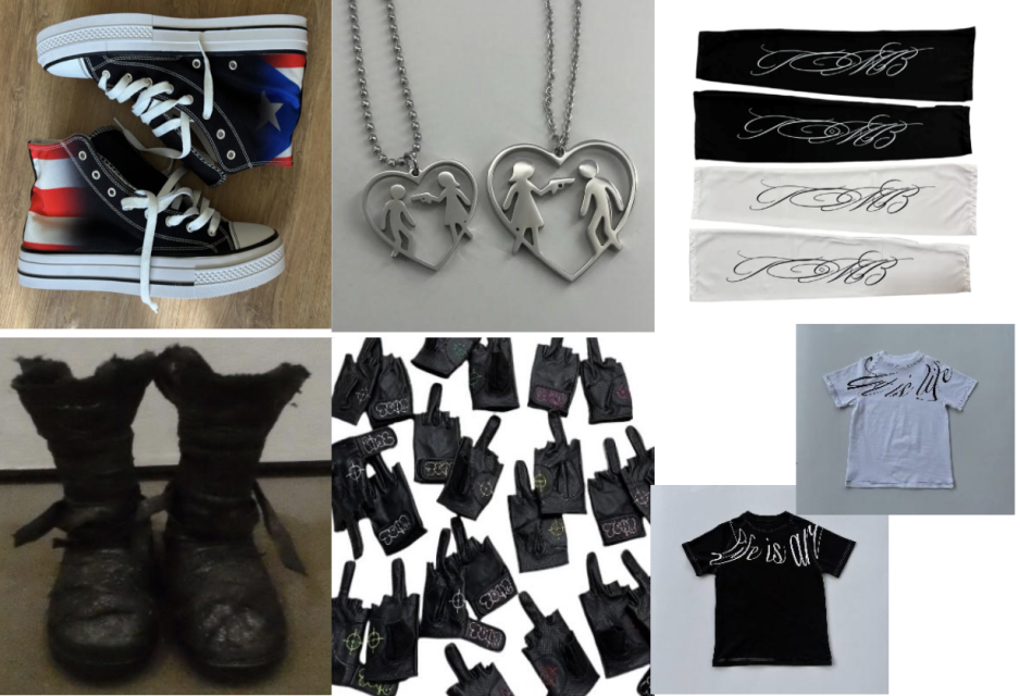 Pieces by TOMB, both past and present.